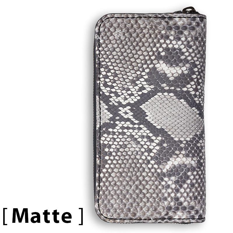 ラウンドファスナーロングウォレット タイプ1 マットパイソン ナチュラル