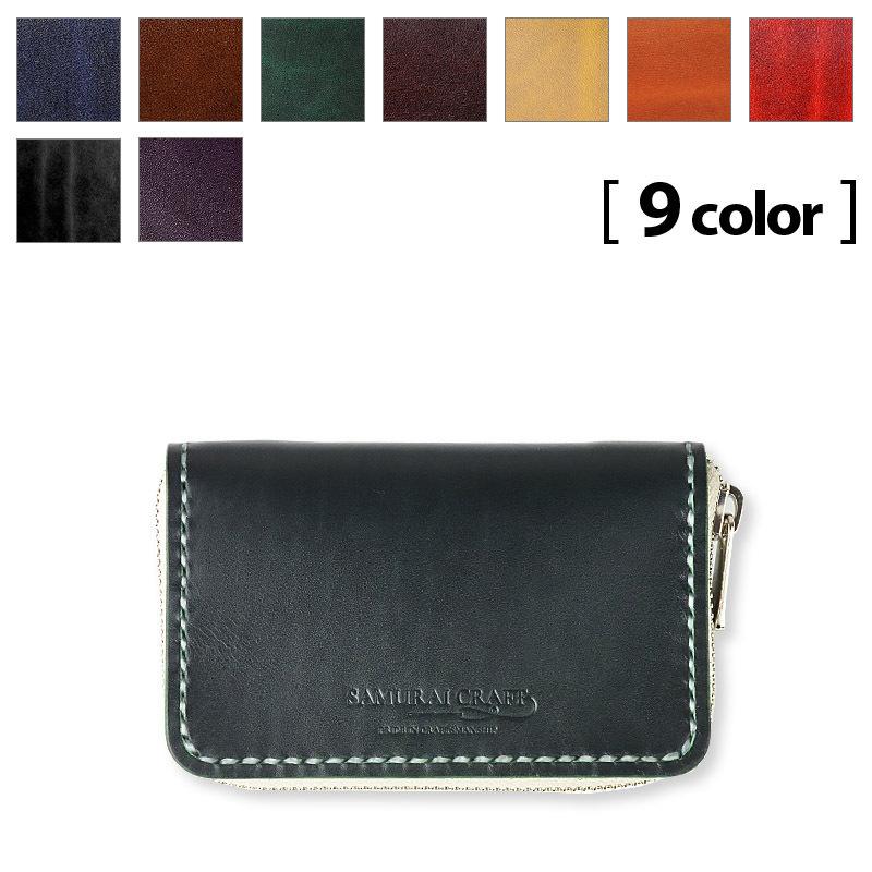 ルガトショルダー レザー ラウンドファスナー ミニウォレット ラウンドファスナーウォレット タイプ5 ルガトショルダー : サムライ