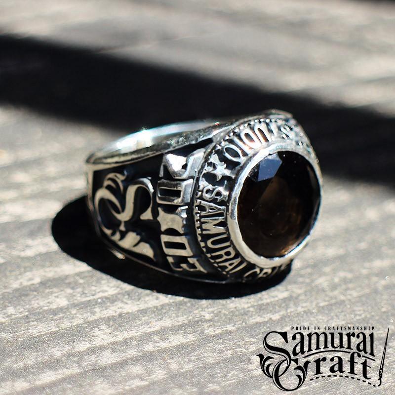 サムライクラフト カレッジリング スモーキークオーツ シルバー950