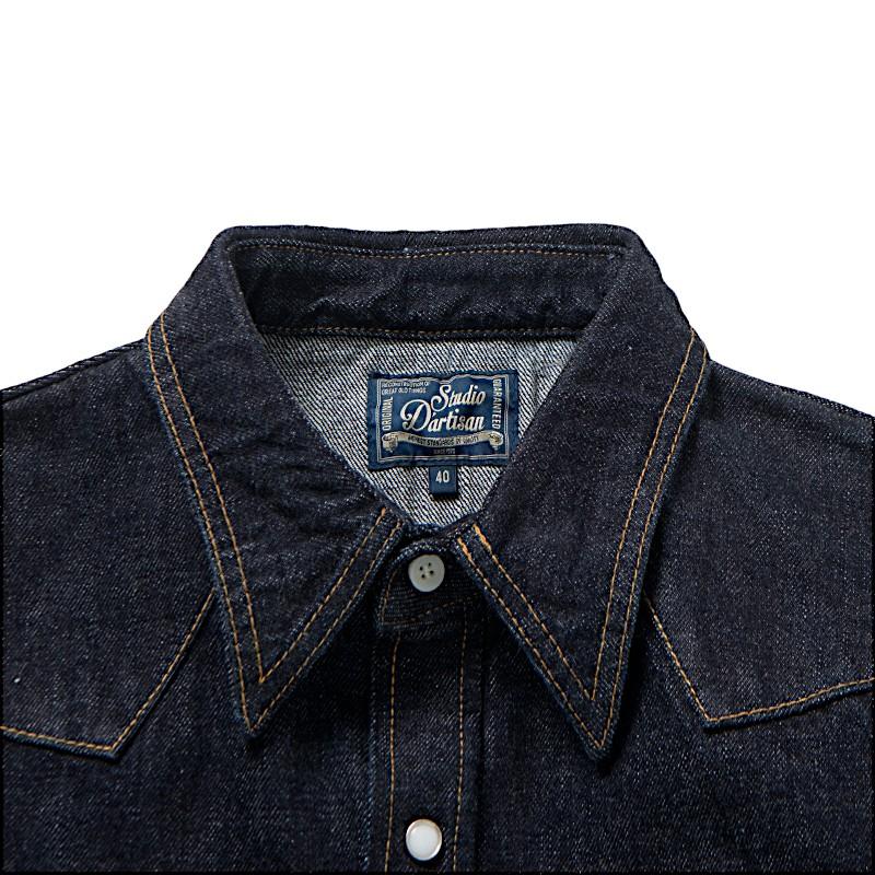 ステュディオ・ダルチザン デニム ウエスタンシャツ 40 D5571 美品 STUDIO D'ARTISAN（ステュディオ・ダ・ルチザン） テュディオ