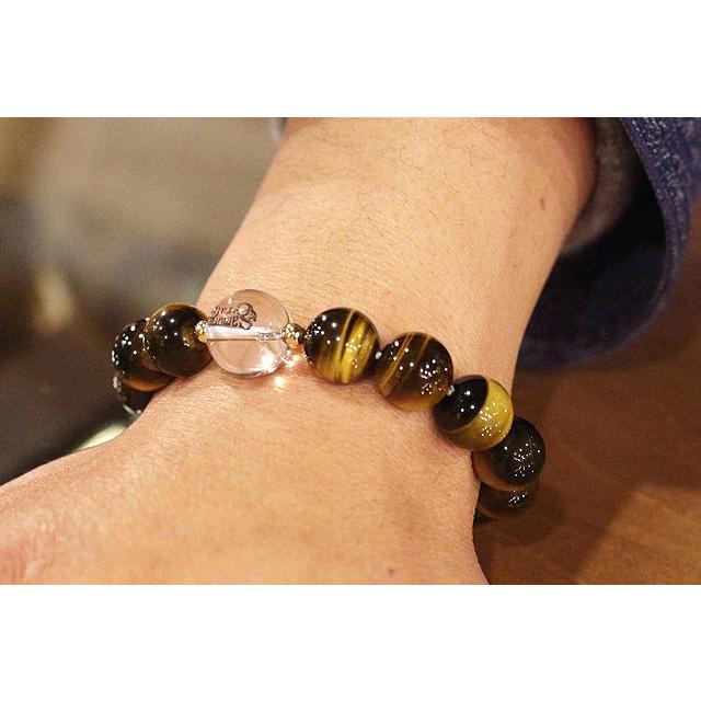 タイガーアイ×K18ゴールド 数珠ブレスレット