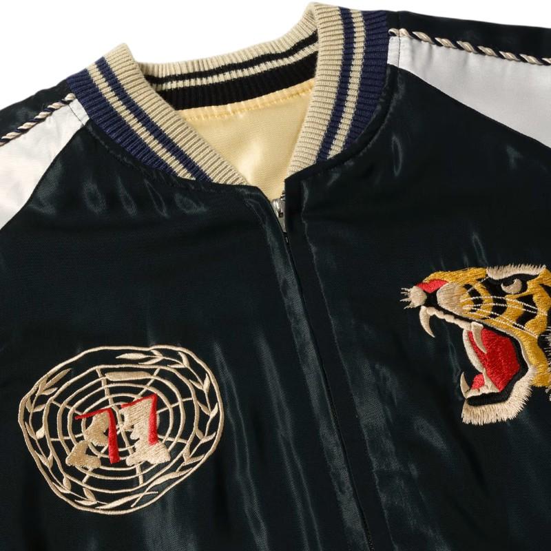 テーラー東洋 スーベニアジャケット スカジャン TT15877-219 USS PRINCETON × MAIKO 刺繍 米海軍プリンストン 舞妓 逆配色の画像
