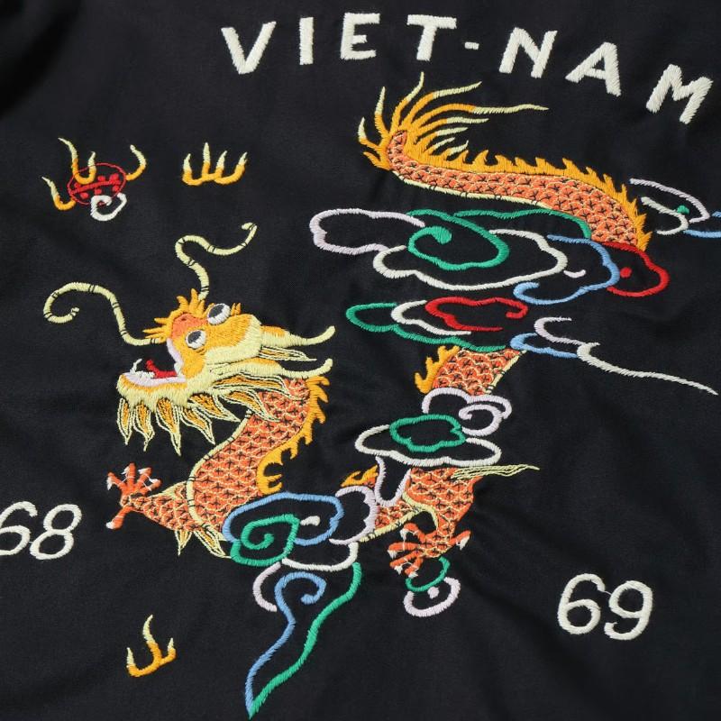 テーラー東洋 ベトジャン  TT15879 / Late 1960s Style Cotton Vietnam Jacket DRAGON ドラゴン 龍 刺繍の画像