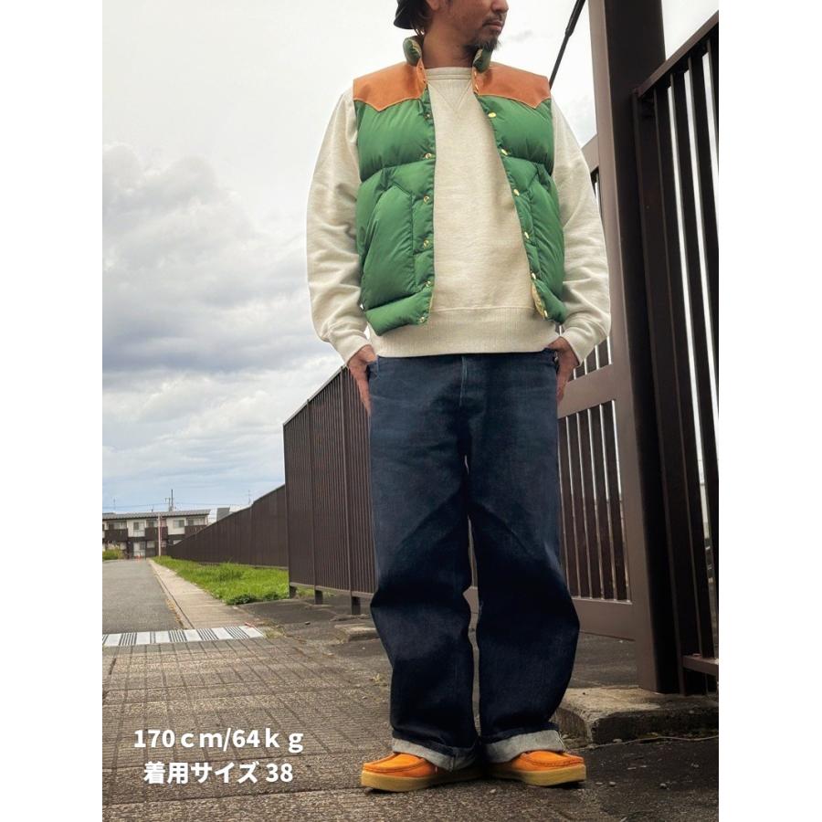 【ウェアハウス】×【ロッキーマウンテン】レザーヨークダウンベスト　SIZE40 WAREHOUSE ウエアハウスxロッキーマウンテンフェザー × Rocky Mountain