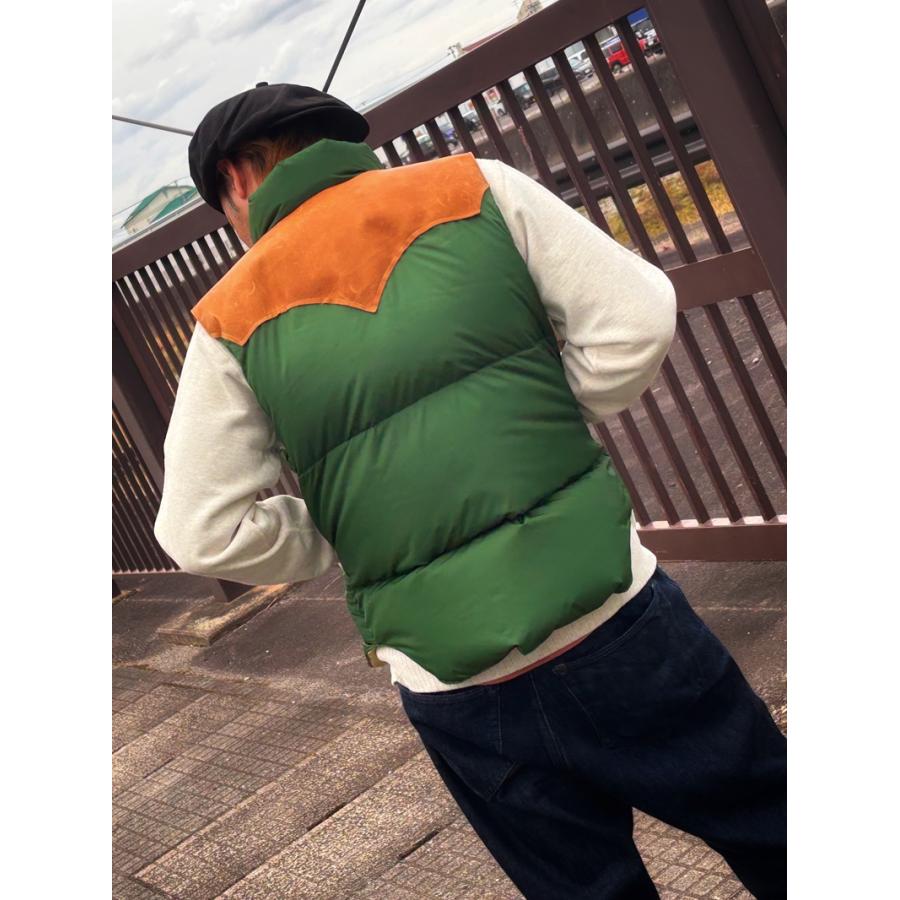 美品 Rocky Mountain ダウンベスト 38サイズ 緑 本革ヨーク 楽天市場】70's ビンテージ □ ロッキーマウンテン 本革 レザー ヨーク