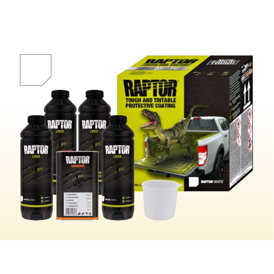 U-POL ラプター WHITE 4リットルセット 計量カップ付き 塗料