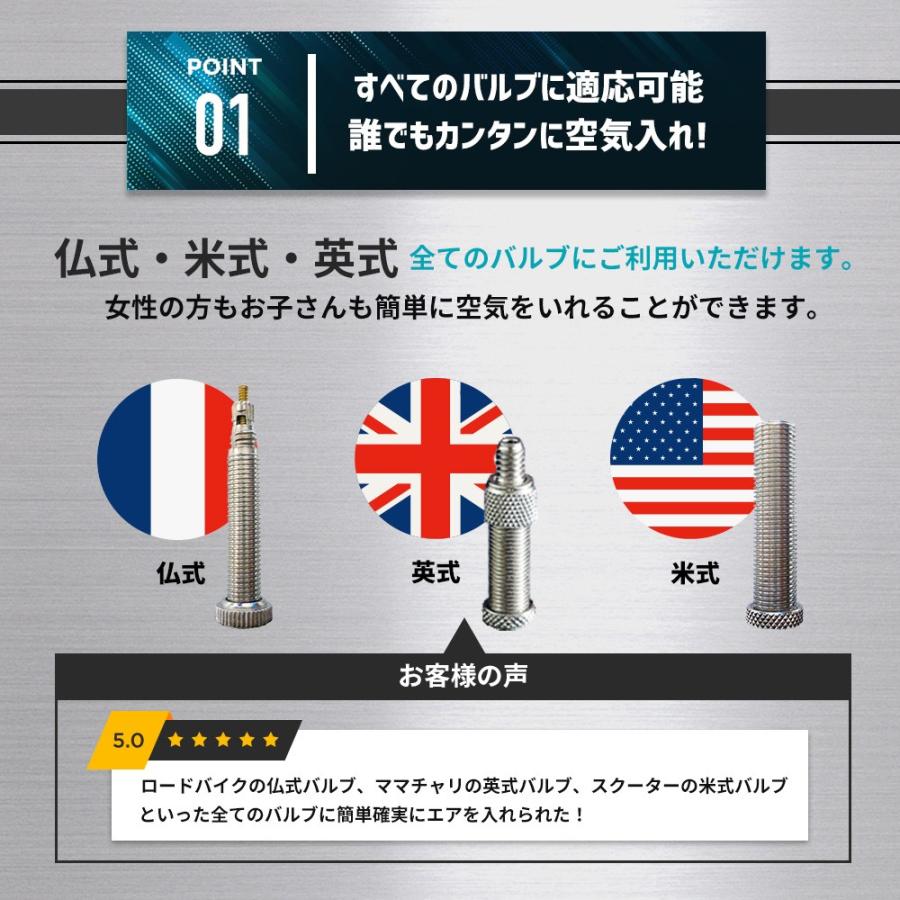 空気入れ 自転車 クロスバイク ロードバイク 自転車空気入れ 仏式 ロードバイク用空気入れ  ロードバイク空気入れ くうき入れ フランス式  samuriding SIG-FP007｜samuriding｜03