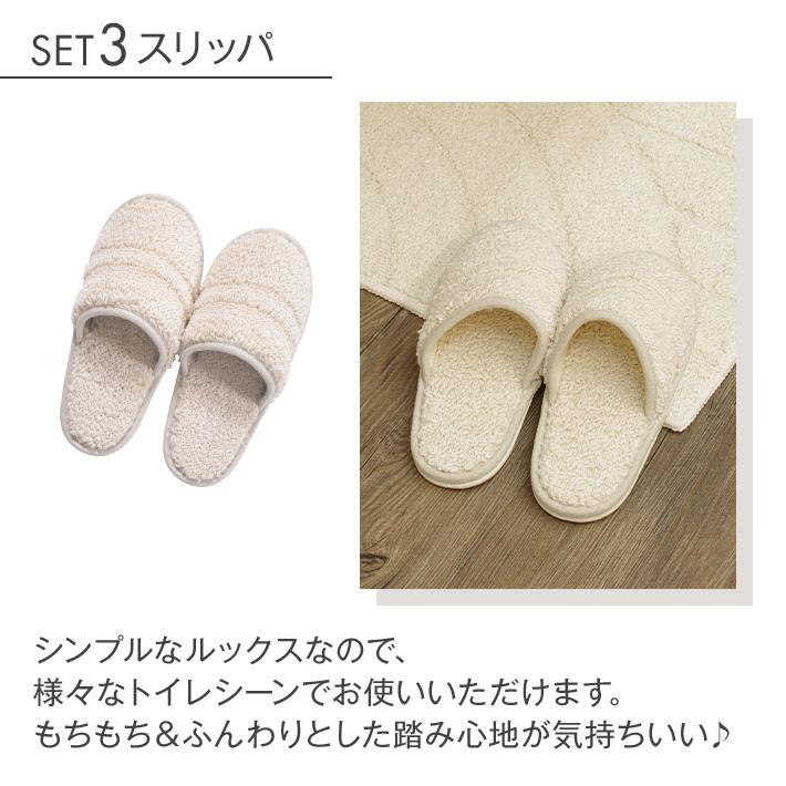 新品 San-Luna トイレタリー 4点セット 【コットンリッジ】 アイボリー
