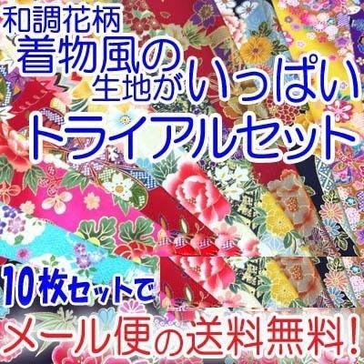 和調花柄きもの風の生地がいっぱい トライアルセット10枚｜san-net｜02