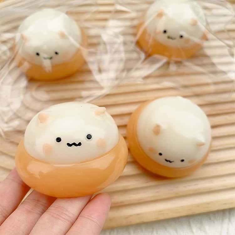 2点セット 栗ハムスター スクイーズ 可愛い 水感スクイーズ 手作りDIY