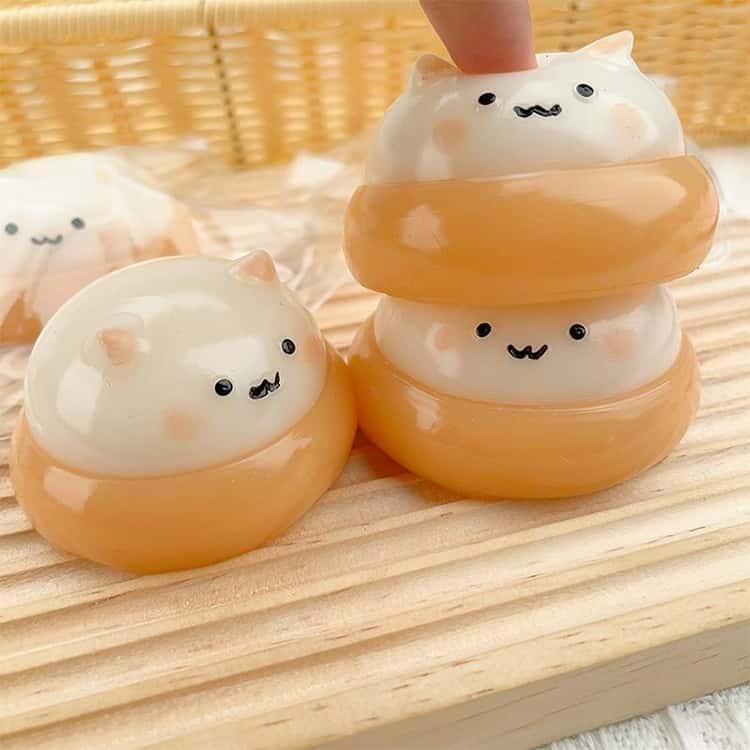 2点セット 栗ハムスター スクイーズ 可愛い 水感スクイーズ 手作りDIY