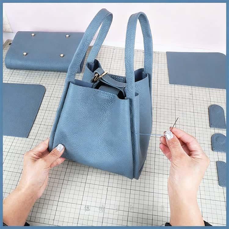 本革 DIYバッグ バッグ 手作りキット 初心者 手芸キット 牛革 レザー