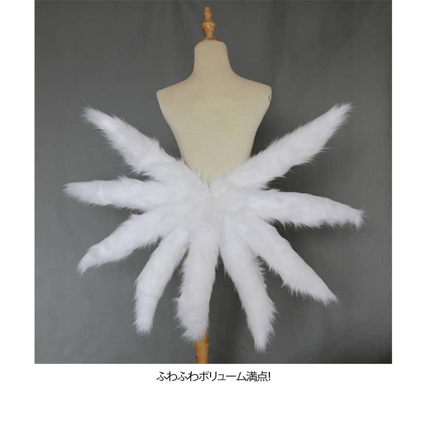 久しぶりの出品❗️振袖セット❗️総絞り　しつけ糸付き❗️FOXファー付き❗️豪華 九尾 狐 尻尾 コスプレ 18色 M/L/XL 長さ75cm 長さ85cm 長さ100cm