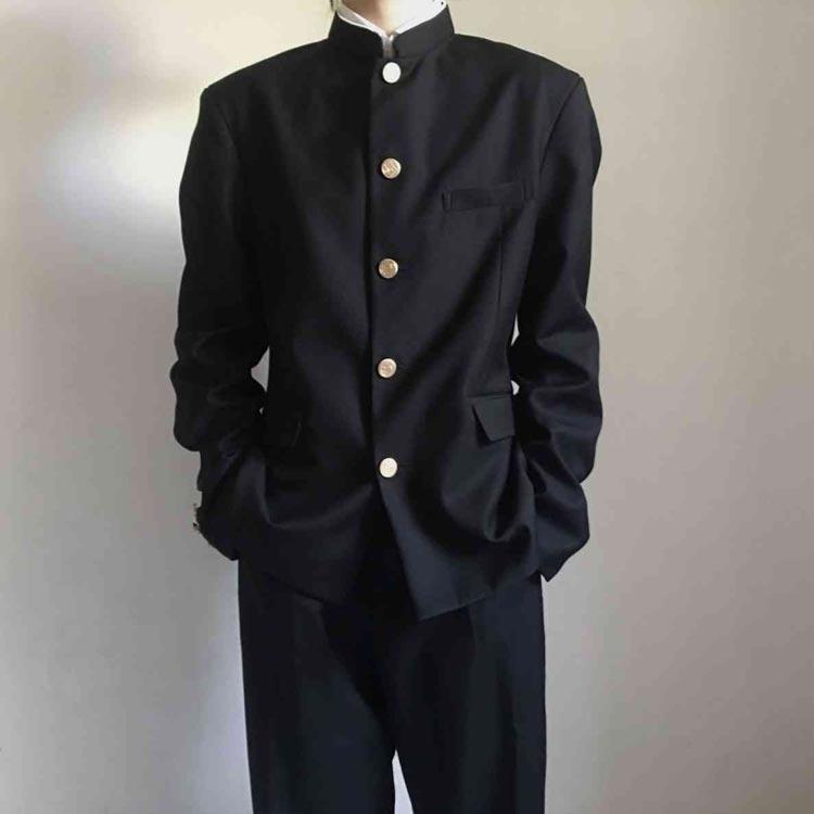 学生服 上下セット 男子 制服 学ラン 詰襟 ラウンド襟 ブレザー 上着