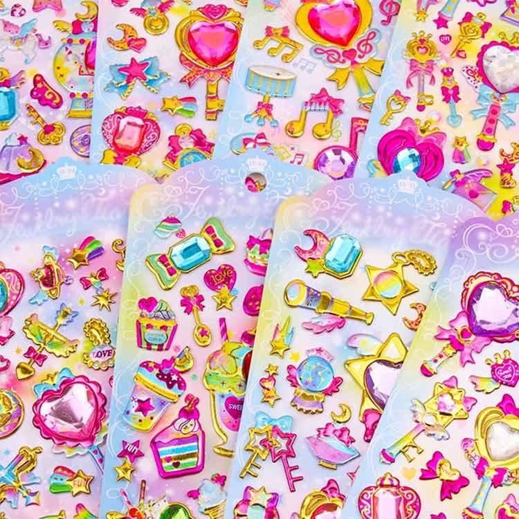 10枚セット カプセルラメシール ぷくぷくシール ぷくぷく シール 立体