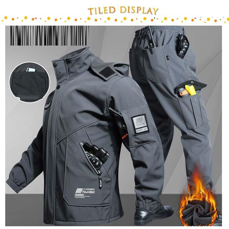 マウンテンパーカー 上下セット 撥水 メンズ 作業服 セットアップ 厚手