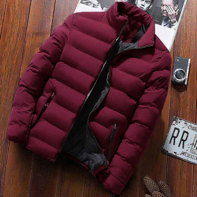 中綿ジャケット 防寒 アウター メンズ ダウン風ジャケット 立ち襟