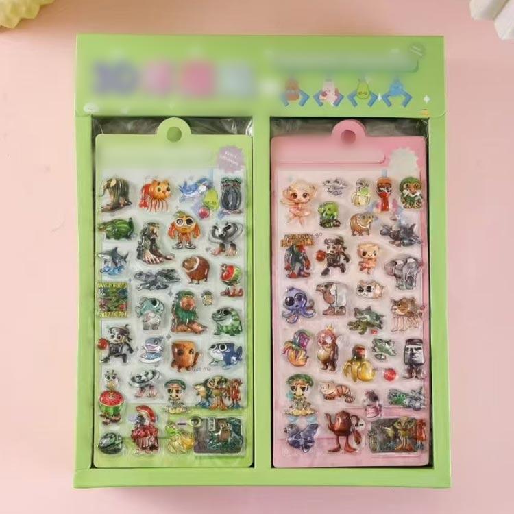 送料無料】5枚セット 大人気 3D立体シール ぷくぷくシール ぷっくり