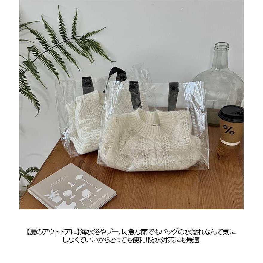 クリアバッグ 透明 ビニールバッグ 透明バッグ PVCバッグ トートバッグ