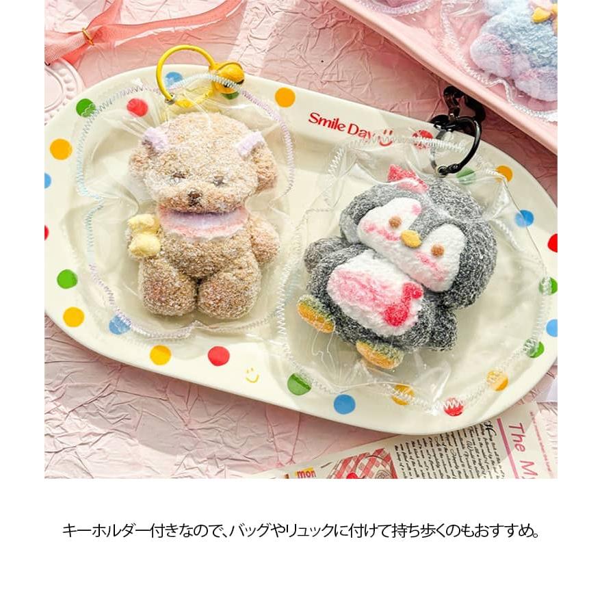 スクイーズ玩具 キーホルダー付 ゾウ ペンギン 動物 もちもち ぷにぷに