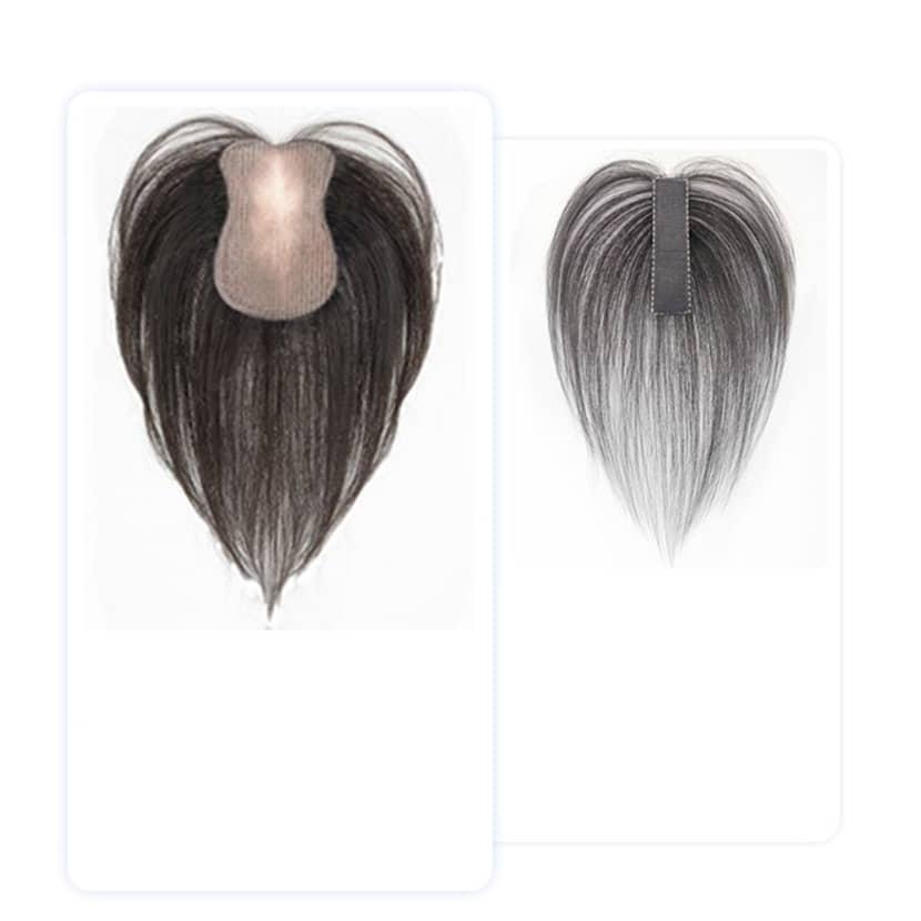 ピンなし ウィッグ 部分ウイッグ ピン無し トップヘアピース 頭頂部