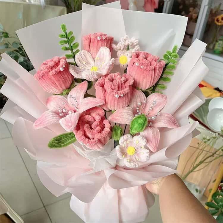 手芸モール モールフラワー 手作りキット セット DIY用 花束 初心者
