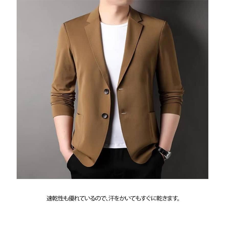 アイスシルク ジャケット メンズ 春 夏 極薄 テーラードジャケット