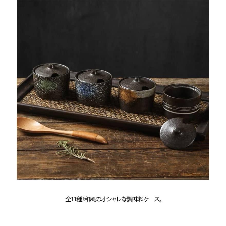 レトロ 小鹿 陶器製 フィギュア 調味料入れ 2点セット品 全11種 陶器 調味料入れ セット 和風 2個セット スプーン付き 塩壺