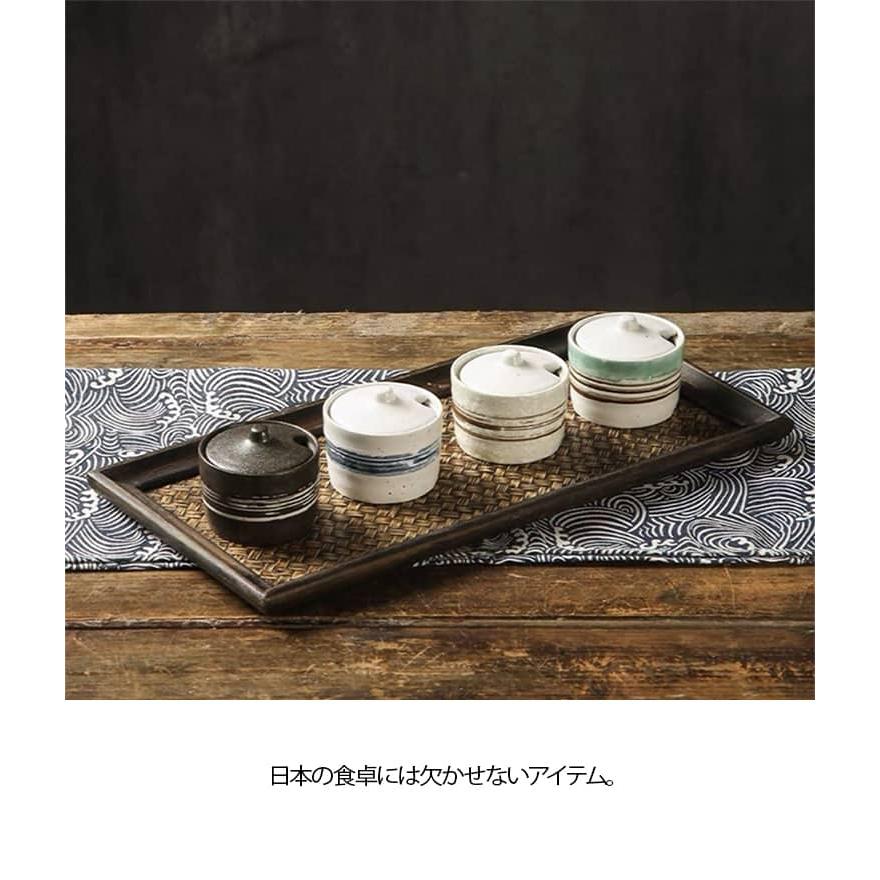 全11種 陶器 調味料入れ セット 和風 2個セット スプーン付き 塩壺