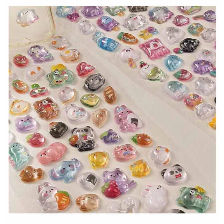 20枚セット ご褒美シール 可愛い 3D立体 ぷくぷくシール 立体シール