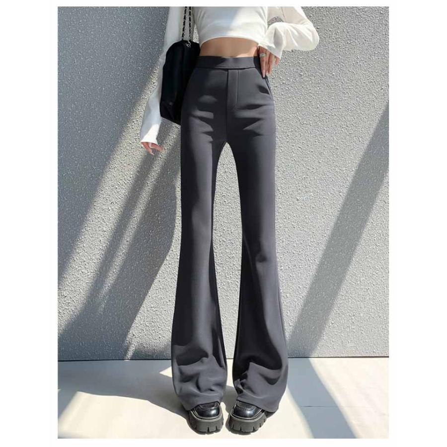 裏起毛あり・なし】選べる3丈 フレアパンツ レディース 裏起毛 ロング