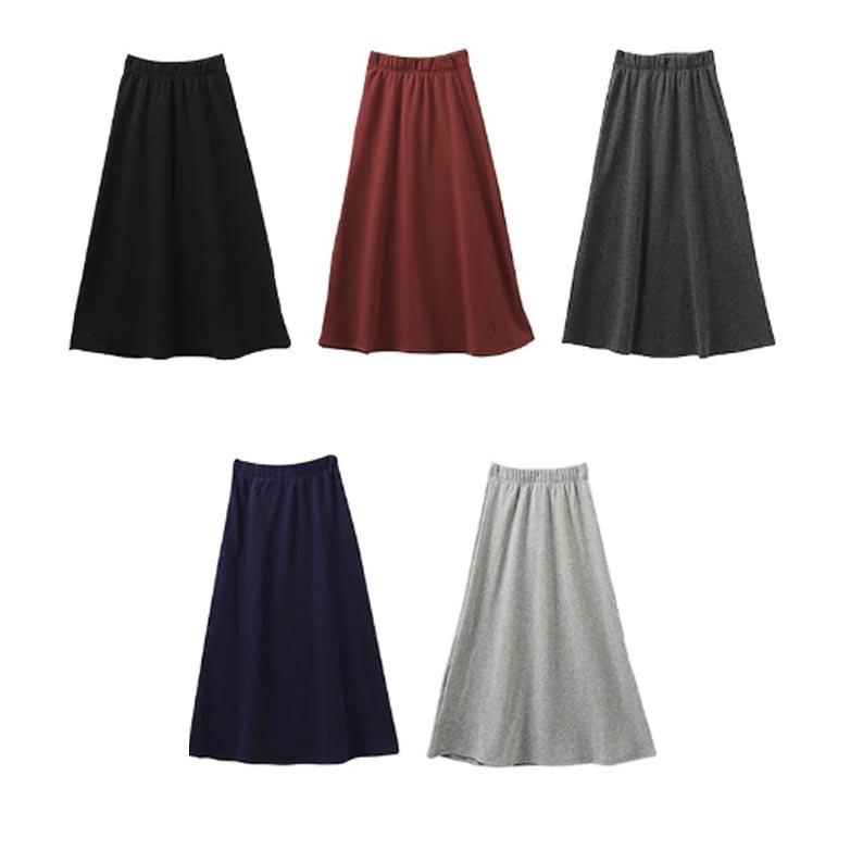 維*那様 8yardsレディース裏起毛スカート　ブラックS 維*那様 8yardsレディース裏起毛スカート ブラックS