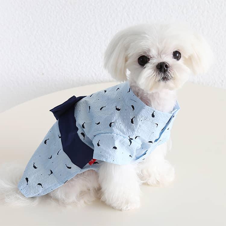 犬服 春夏 犬用 ゆかた 浴衣 和装 マジックテープ 犬の服 男の子 小型