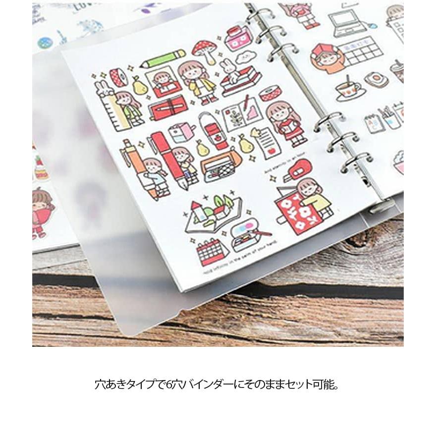 シールバインダー A4 A5 A6 シール帳 リフィル シール台紙 50枚 透明