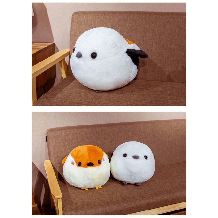 シマエナガ ぬいぐるみ BIGサイズ 30cm*40cm 25cm*30cm ふくふく シマ