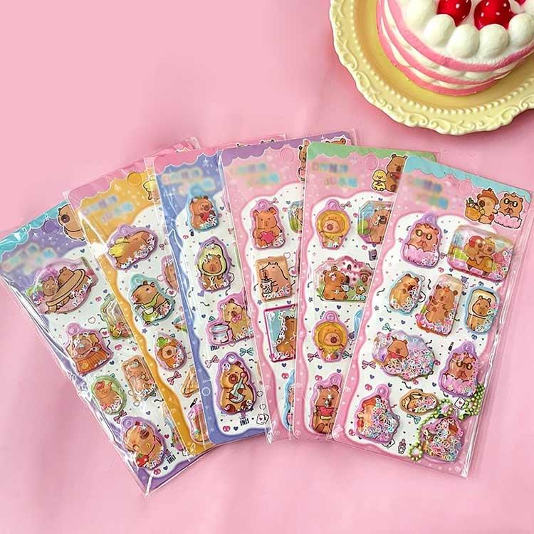 ウォーターシール 6枚セット ぷくぷくシール ぷっくりシール