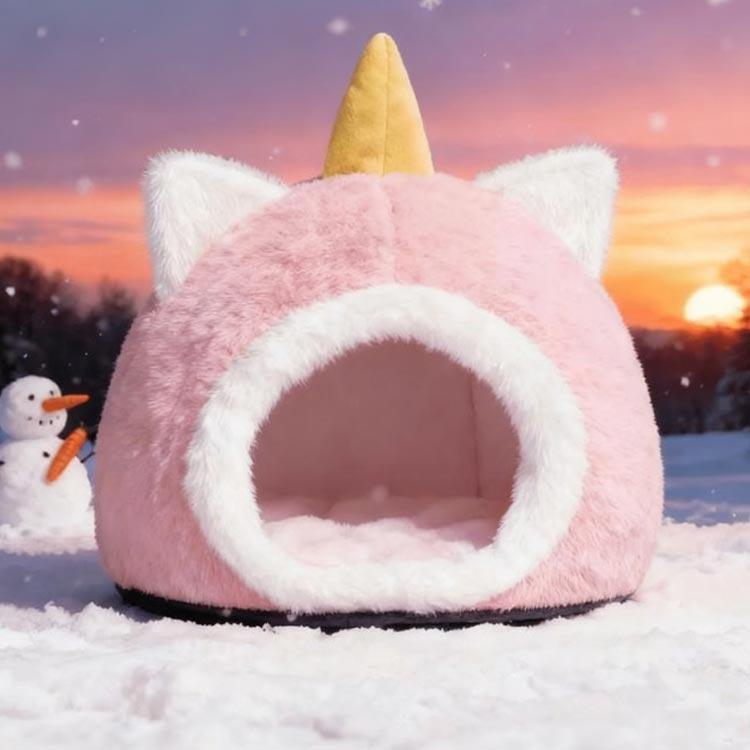ハムスター ハウス 冬用 ユニコーン 寝袋 洞窟 ドーム型 小動物 ベッド