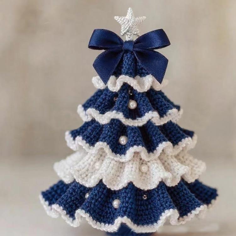 青と白のクリスマスツリー❣️Ｓtitch_luv❣️ 楽天市場】クリスマスツリー 45cm 60cm ミニツリー 卓上 LED