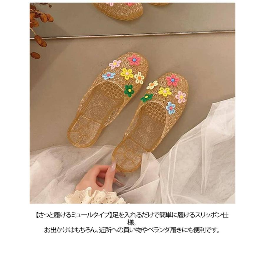 ジェリーサンダル レディース クリアサンダル スライド ミュール