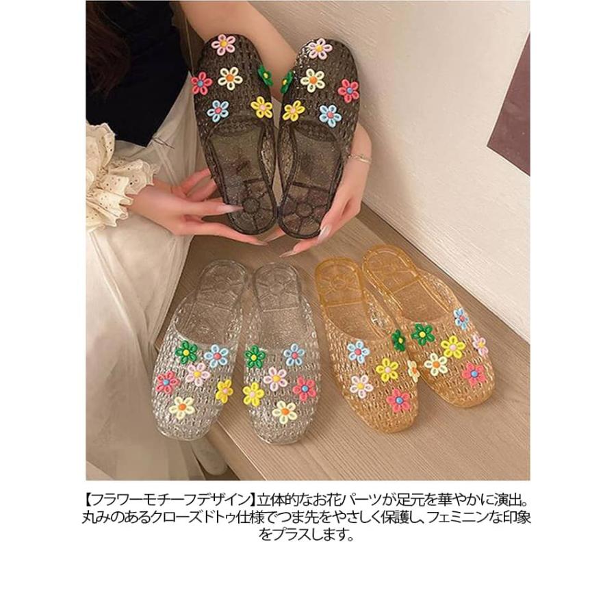 ジェリーサンダル レディース クリアサンダル スライド ミュール