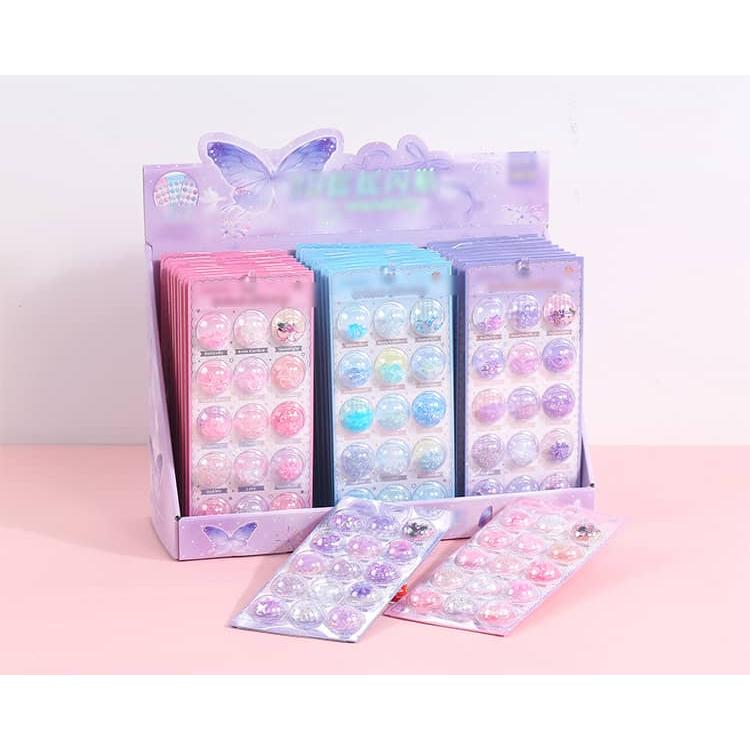 カプセルシール 3枚セット 立体 3D シール ぷくぷく ぷっくり つやつや