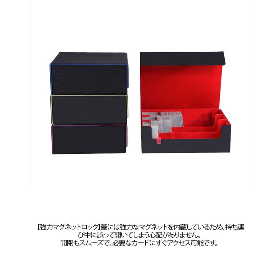 デッキケース 1800枚収納 3列 大容量 カードケース トレカ PUレザー 縦