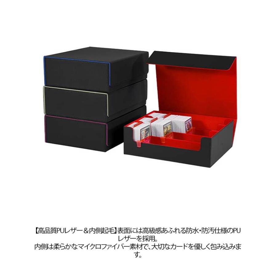 デッキケース 1800枚収納 3列 大容量 カードケース トレカ PUレザー 縦