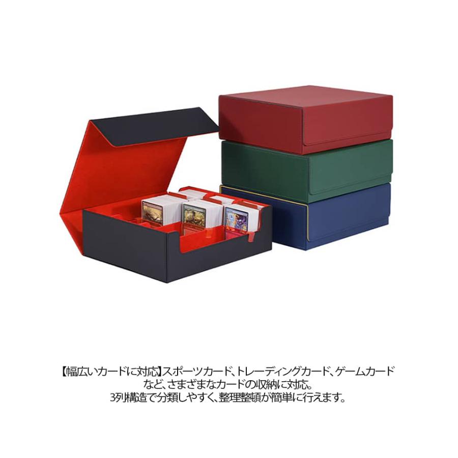 デッキケース 1800枚収納 3列 大容量 カードケース トレカ PUレザー 縦