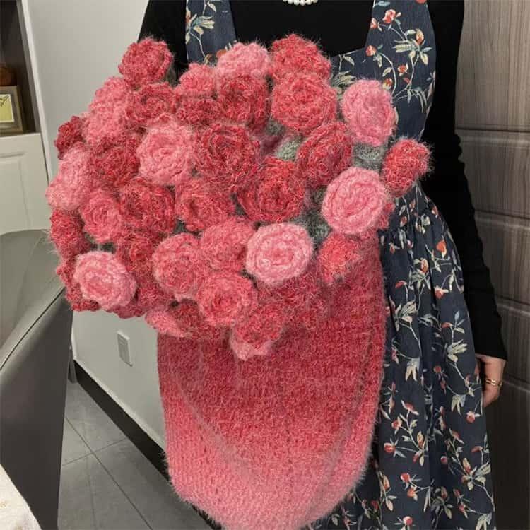 花束ブランケット 手作り 毛布 未完成品 セット かぎ針編みキット