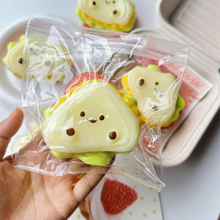 2個セット スクイーズ 食べ物 サンドイッチ 子供 大人兼用 感触 可愛い