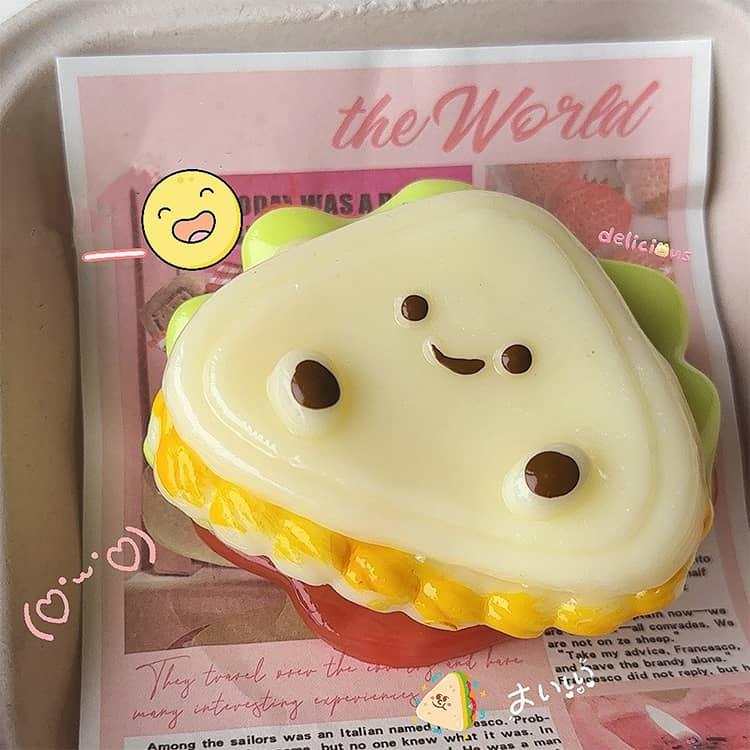 2個セット スクイーズ 食べ物 サンドイッチ 子供 大人兼用 感触 可愛い
