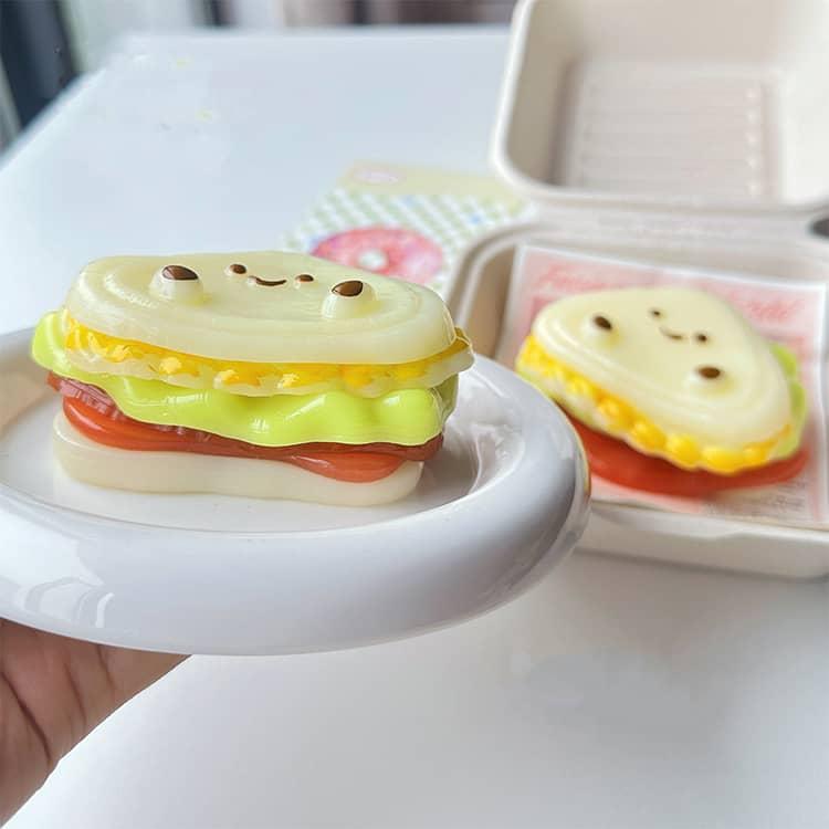 2個セット スクイーズ 食べ物 サンドイッチ 子供 大人兼用 感触 可愛い