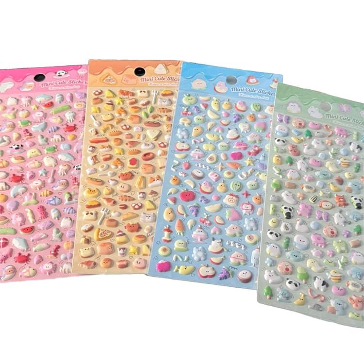 20枚セット もちもちシール マシュマロシール 女の子 動物 フルーツ