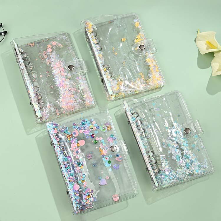 バインダー a6 A6 シール帳 透明 おしゃれ 流砂 リフィル 2冊セット